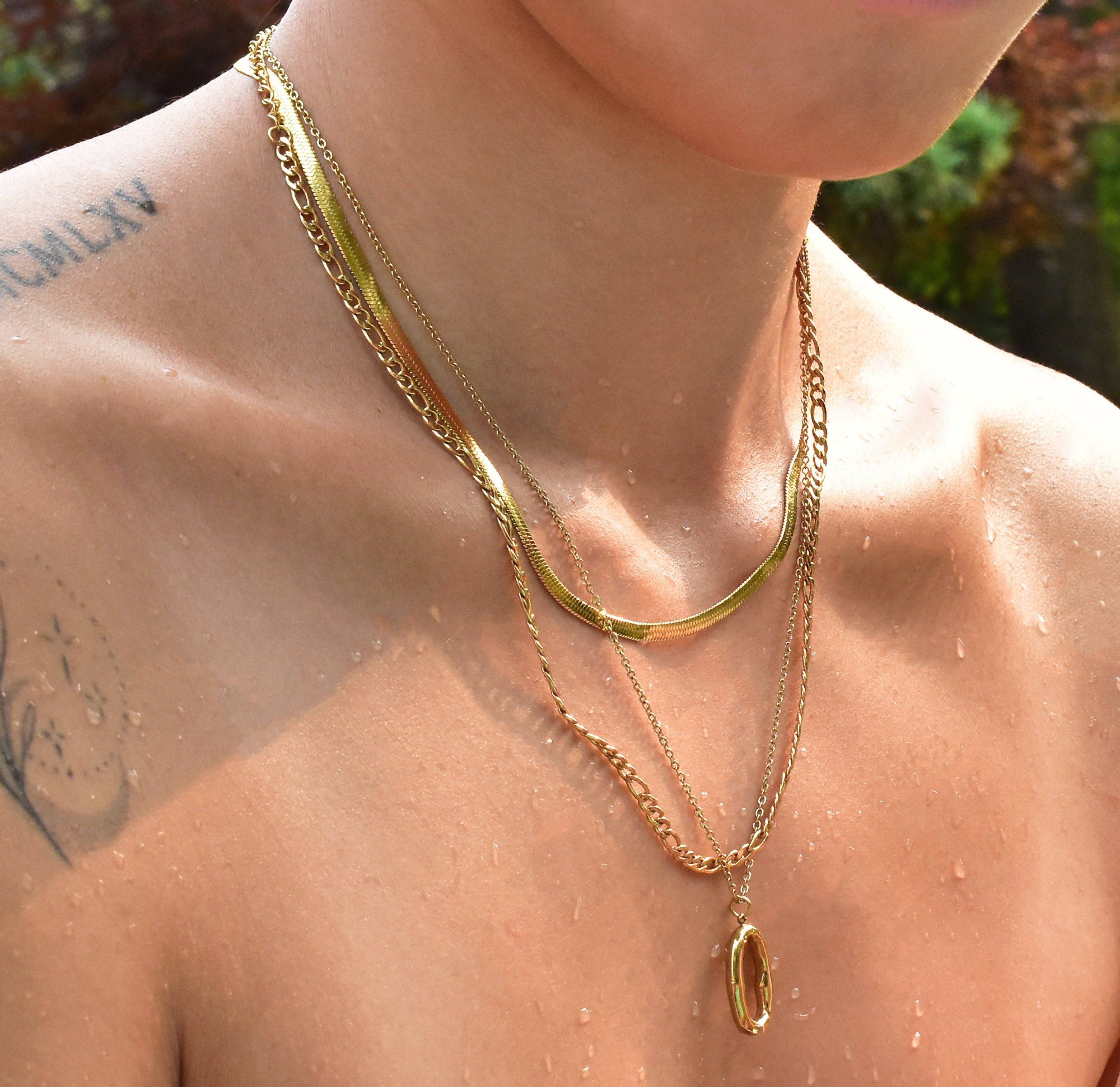 Gold Plated Snake Chain Necklace Waterproof By Rani & Co. |  notonthehighstreet.com