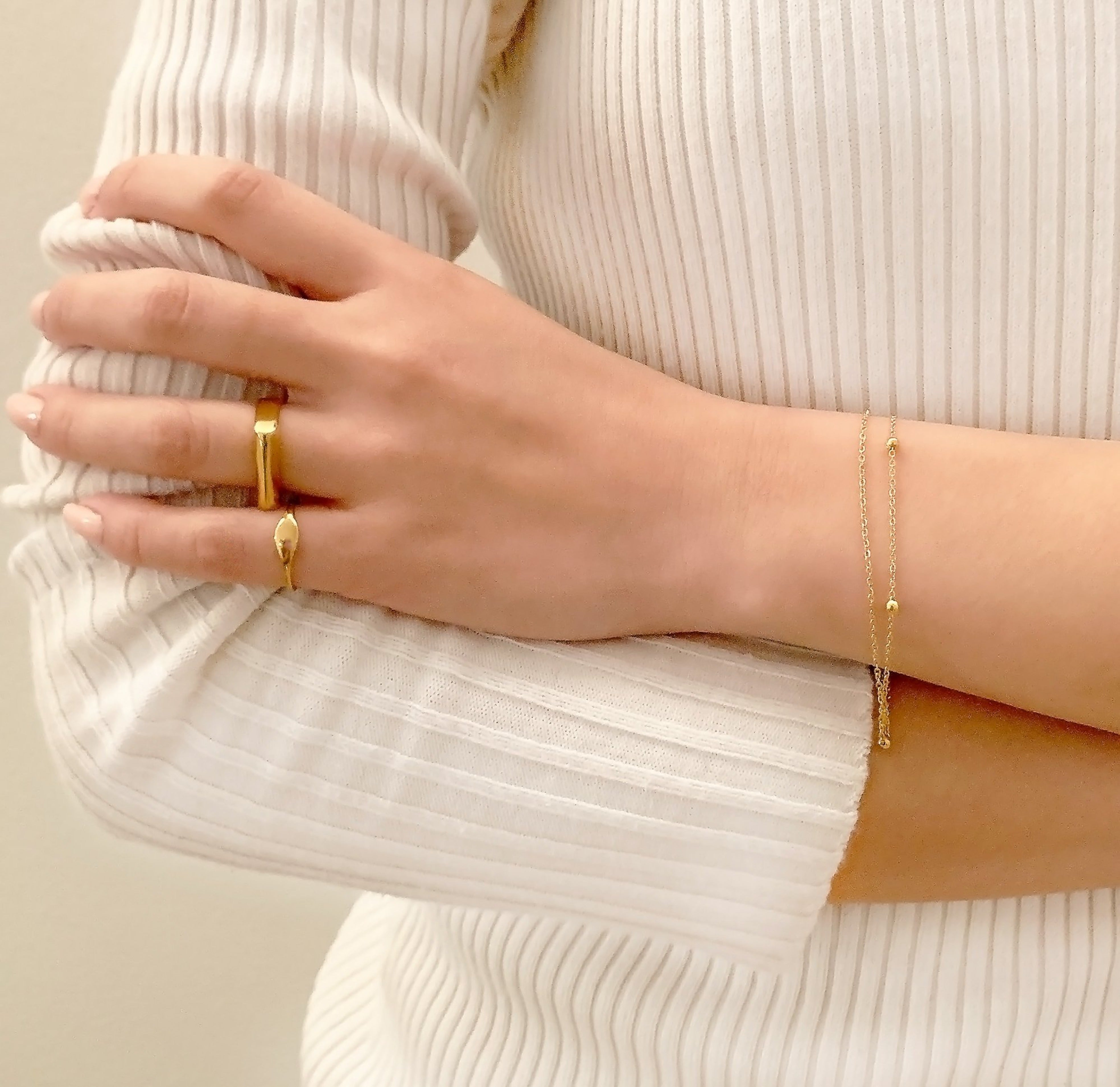 EVER DAINTY GOLD DOUBLE CHAIN BRACELET