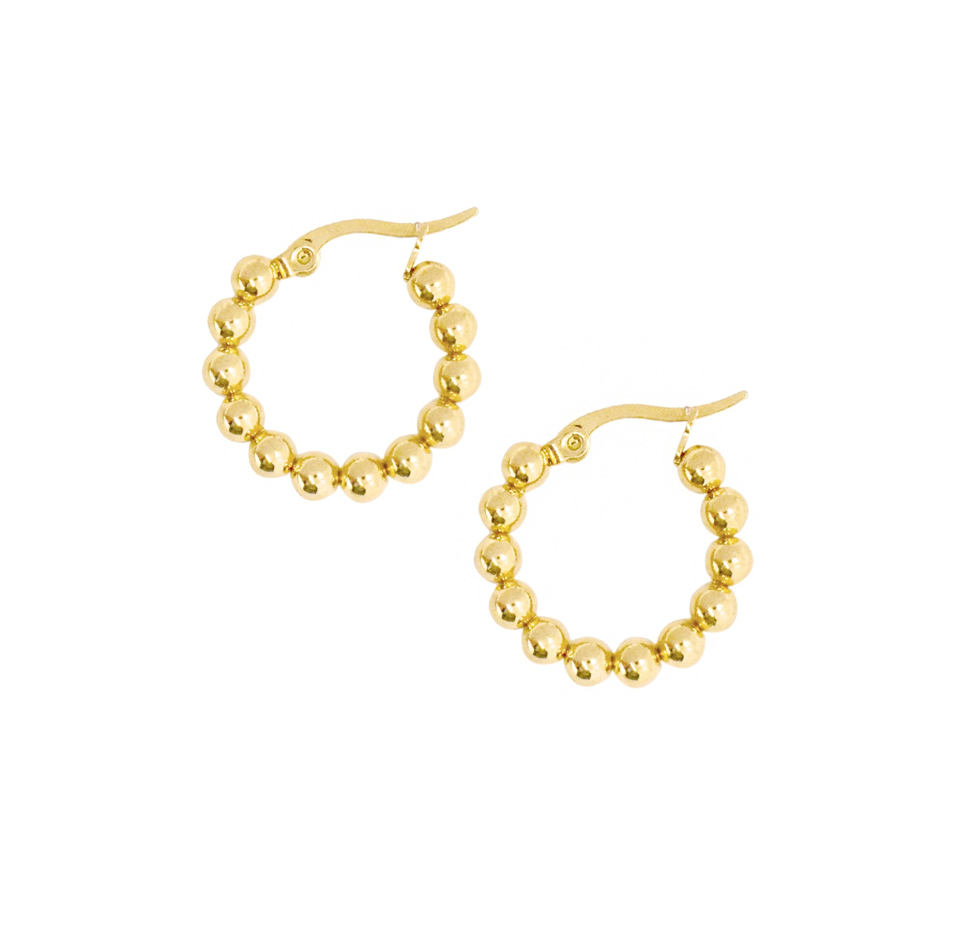 AccessHer Gold Plated Red Beaded Hoop Earrings : Amazon.in: Fashion