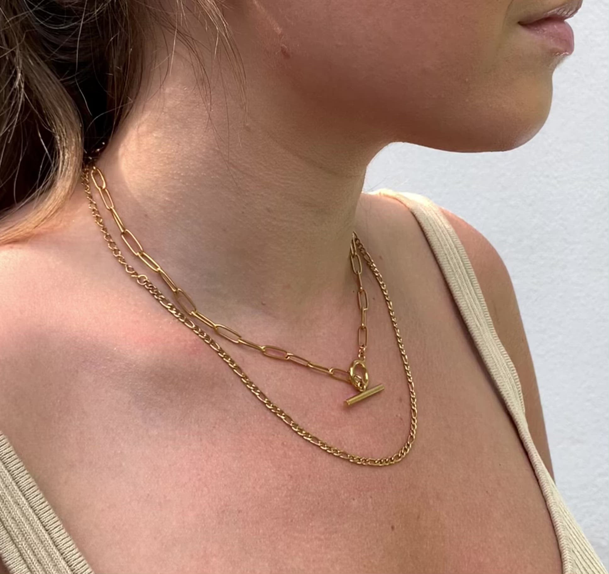 Minimalist jewelry, Minimalist Necklace, Gold Filled, Gold Necklace, Dainty Necklace, Dainty order Gold Necklace, 3mm 24K Figaro Chain