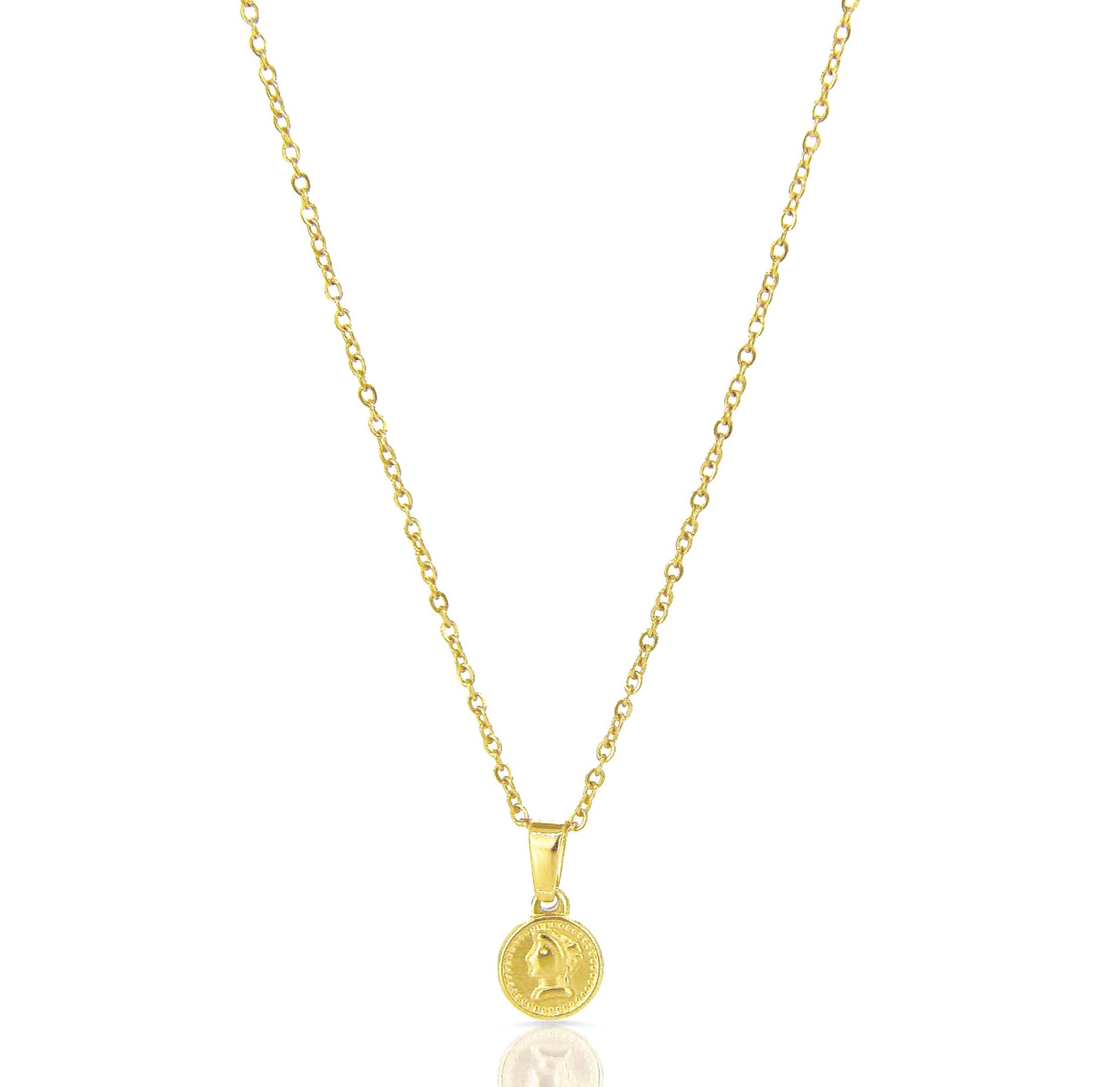 Bella Small Gold Coin Necklace - Waterproof Jewelry