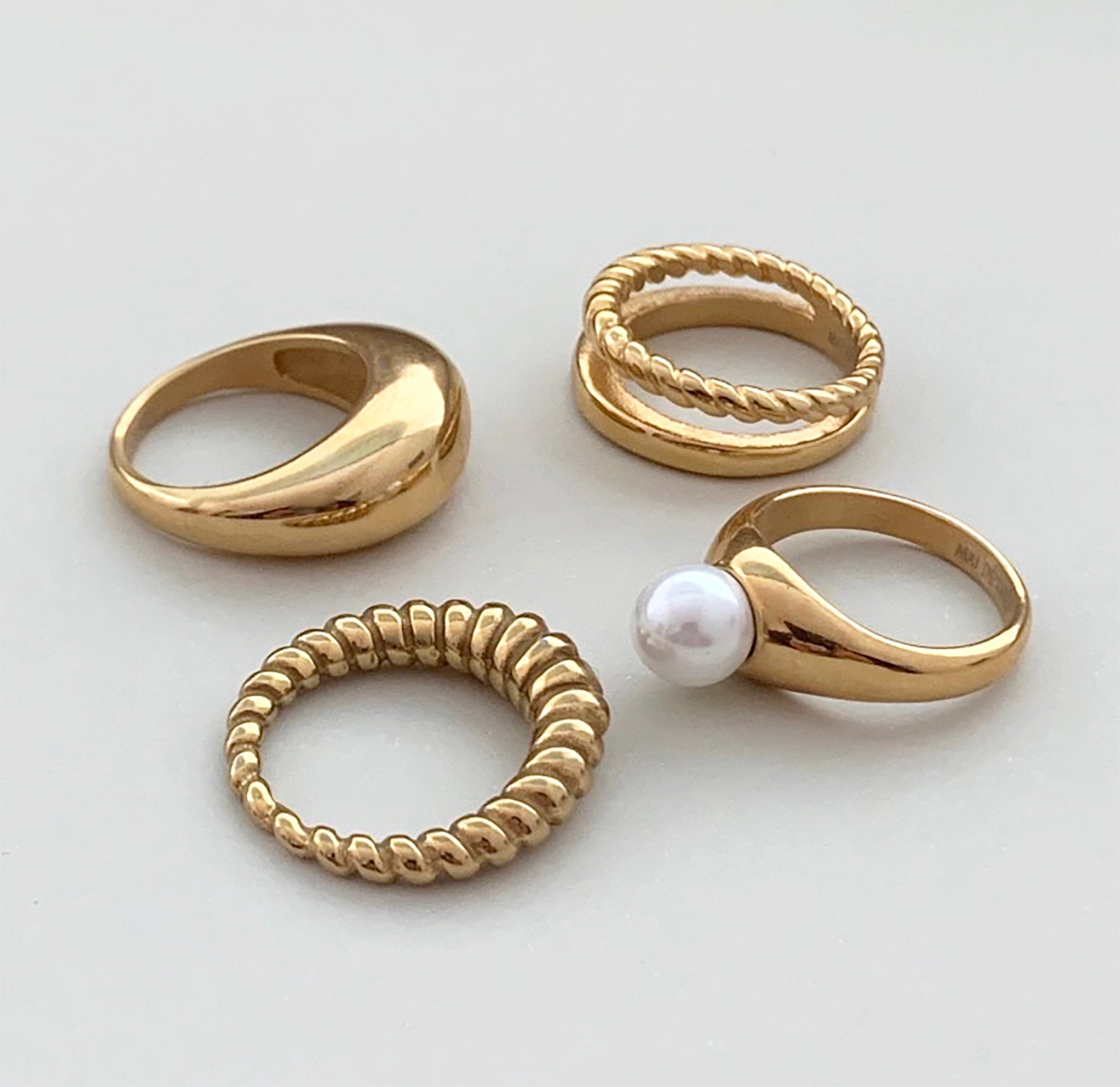 gold waterproof rings sample sale