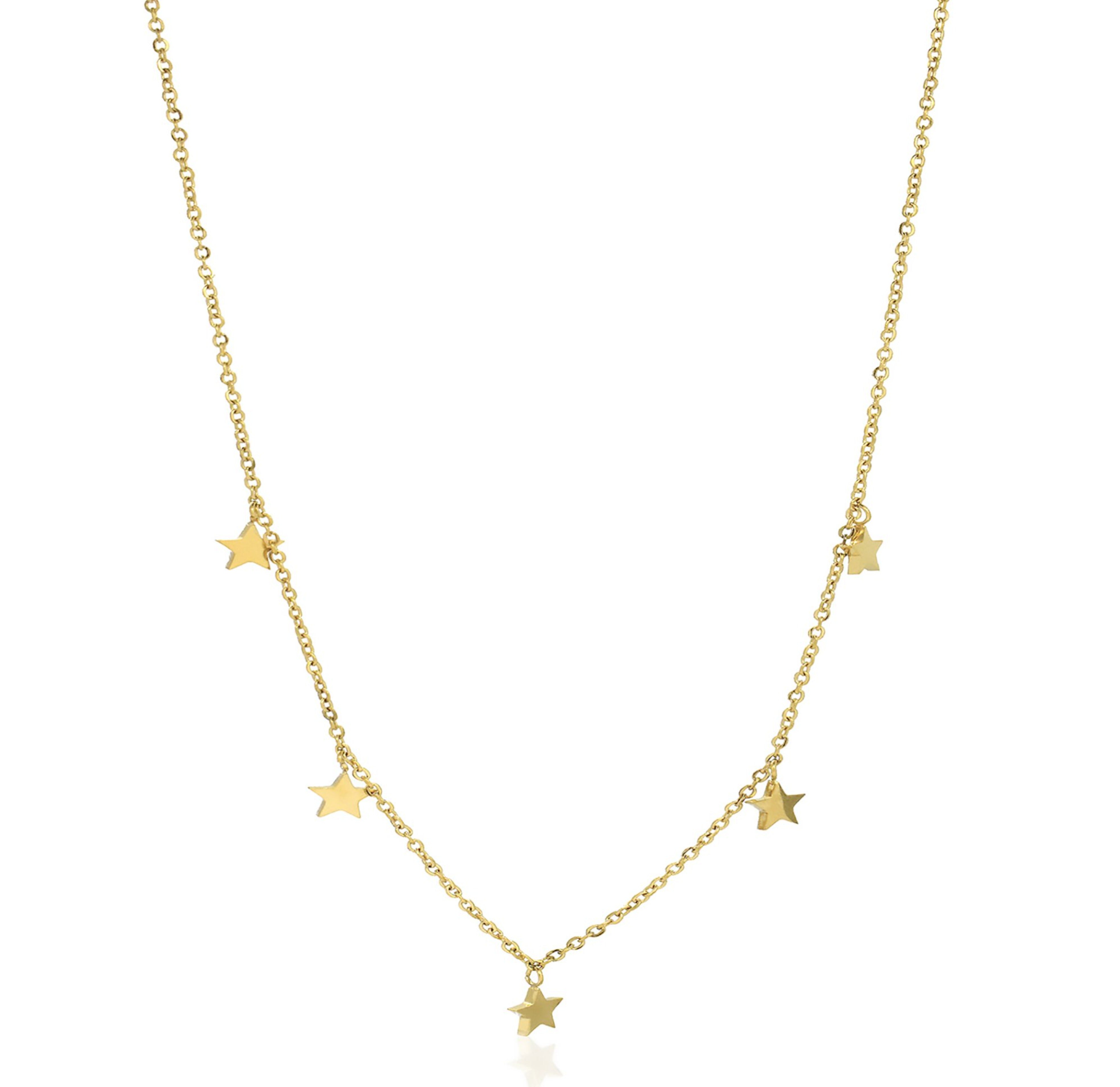 CHLOE DAINTY GOLD STAR CHAIN NECKLACE