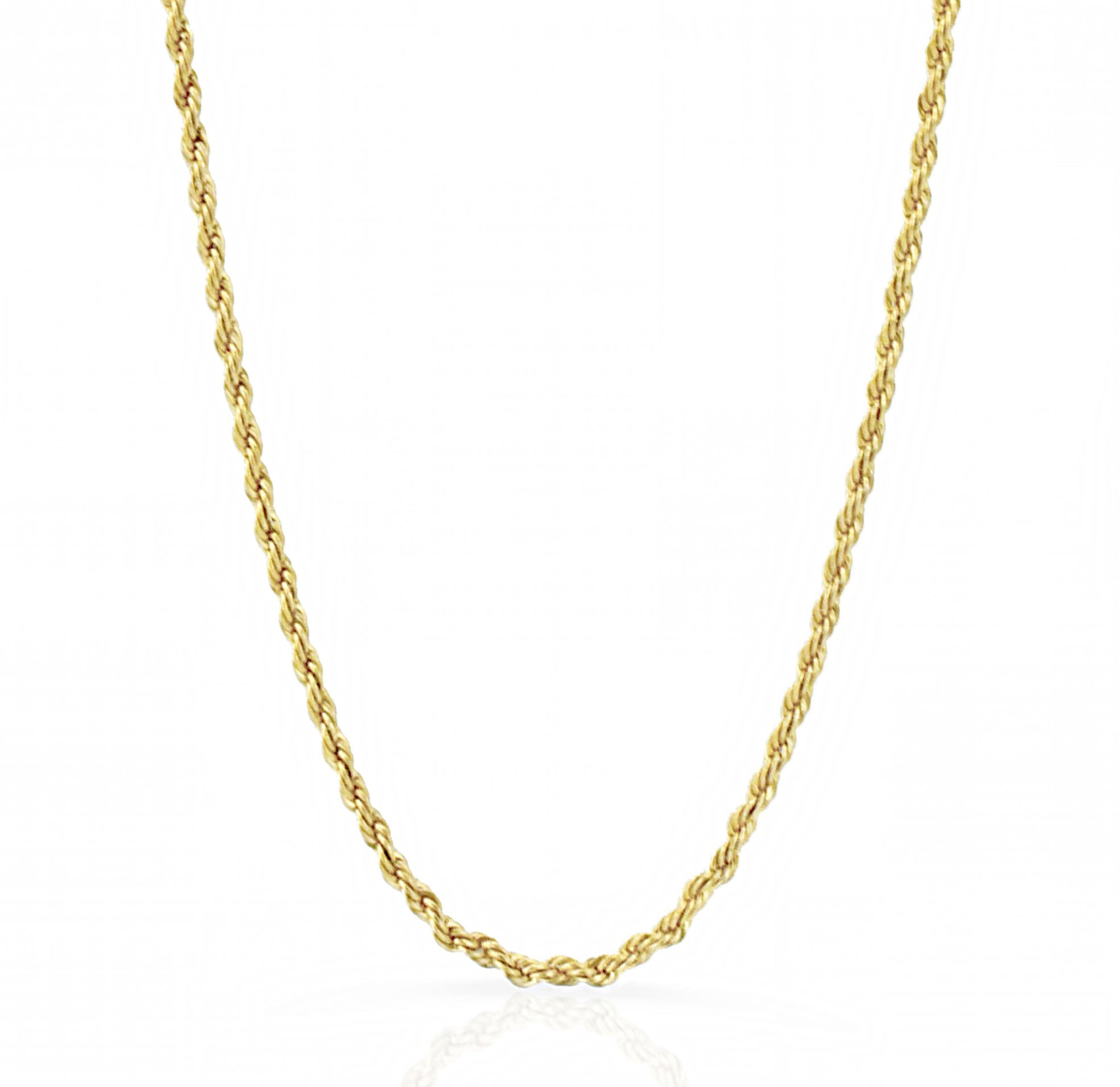 dainty gold rope chain necklace tarnish free
