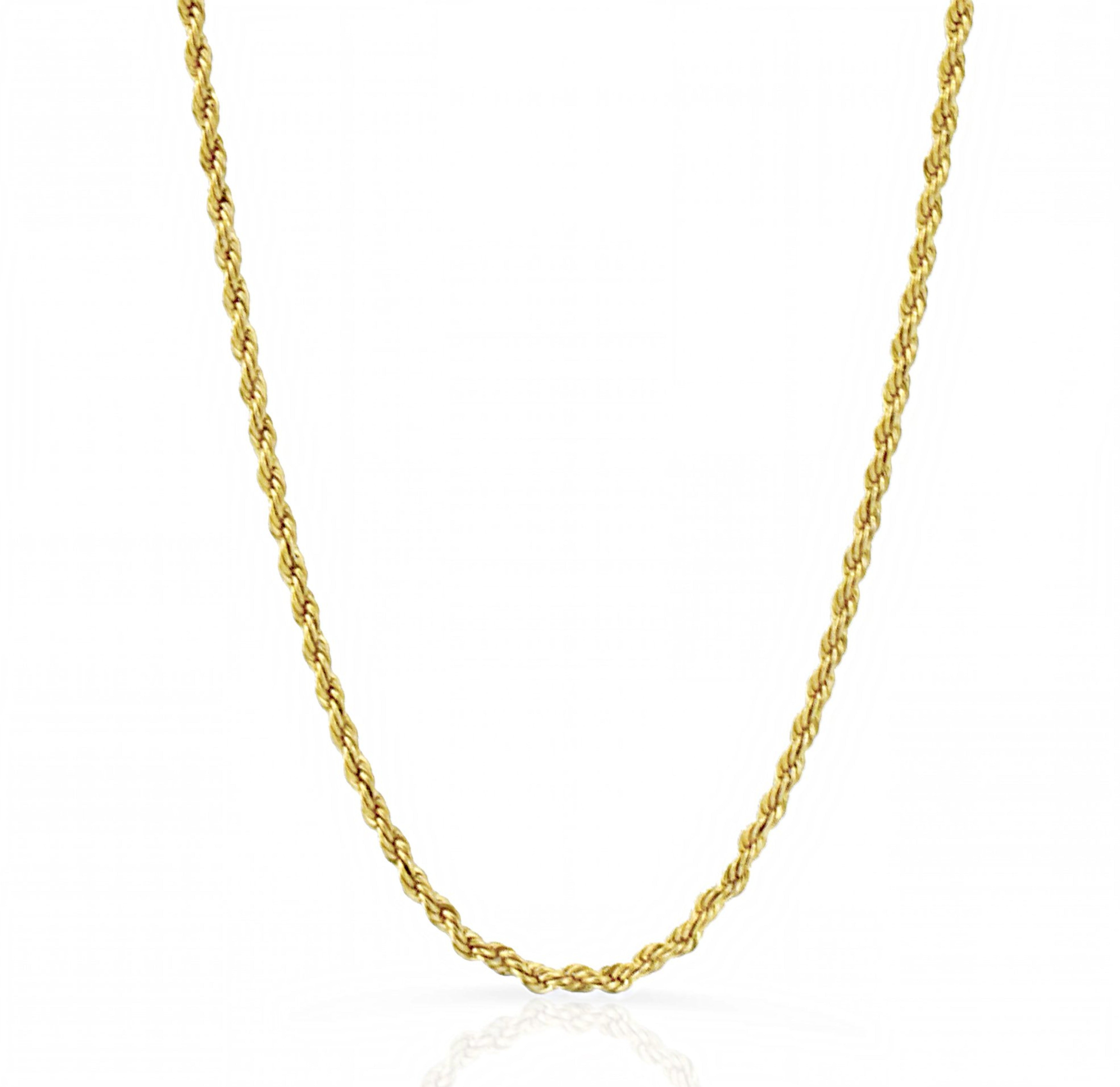 THIN GOLD ROPE CHAIN NECKLACE - SAMPLE