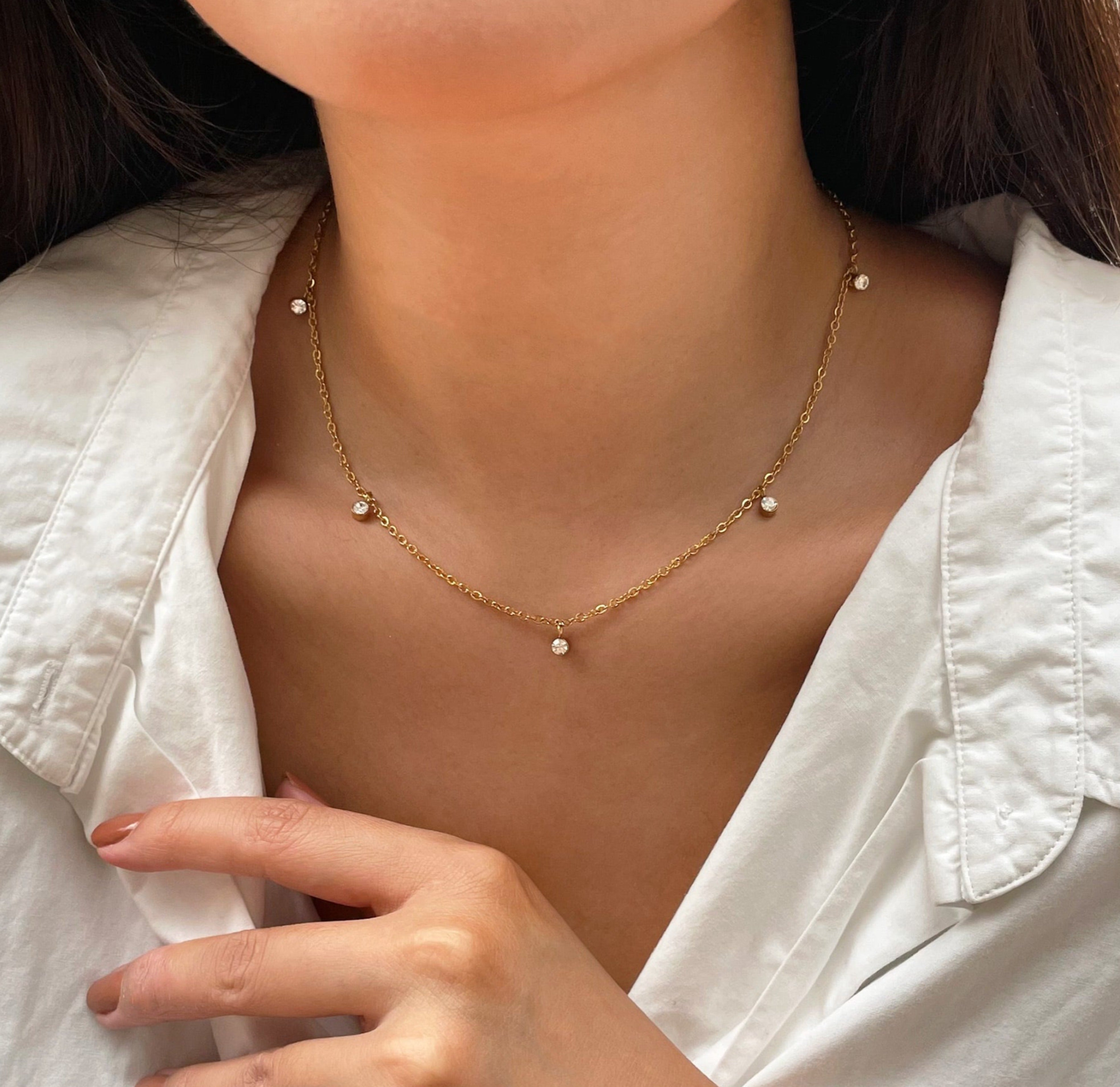 Platinum Diamond Station Necklace – Bailey's Fine Jewelry